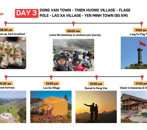 Day 3 schedule of Ha Giang Loop 4 days 3 nights