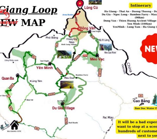Ha Giang Loop travel map