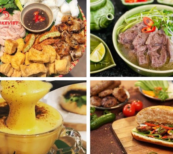 Dishes in Hanoi food tour