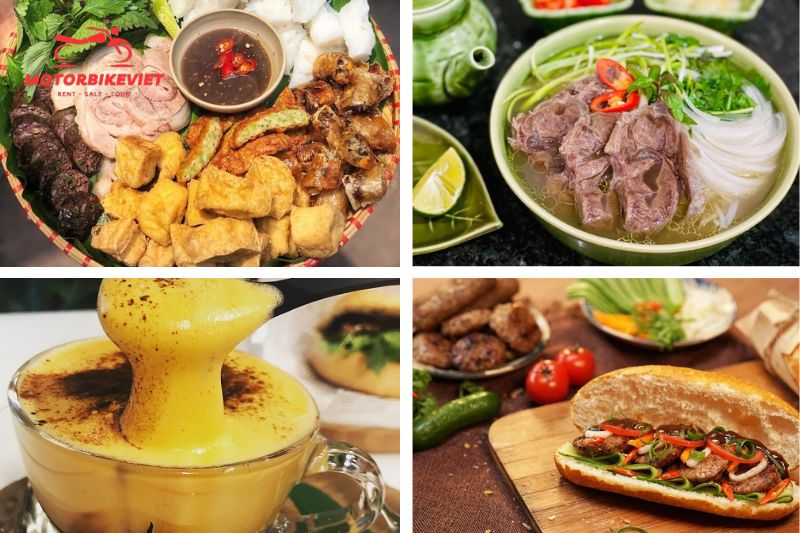 Dishes in Hanoi food tour