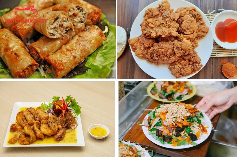 Dishes of the cooking class tour in Hanoi